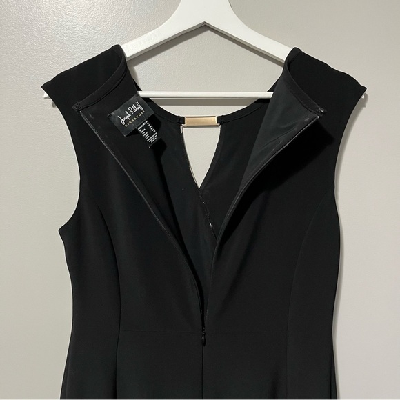 Joseph Ribkoff Signature Keyhole Neck Sheath Dress Style 223725 Gold Black - Picture 11 of 13